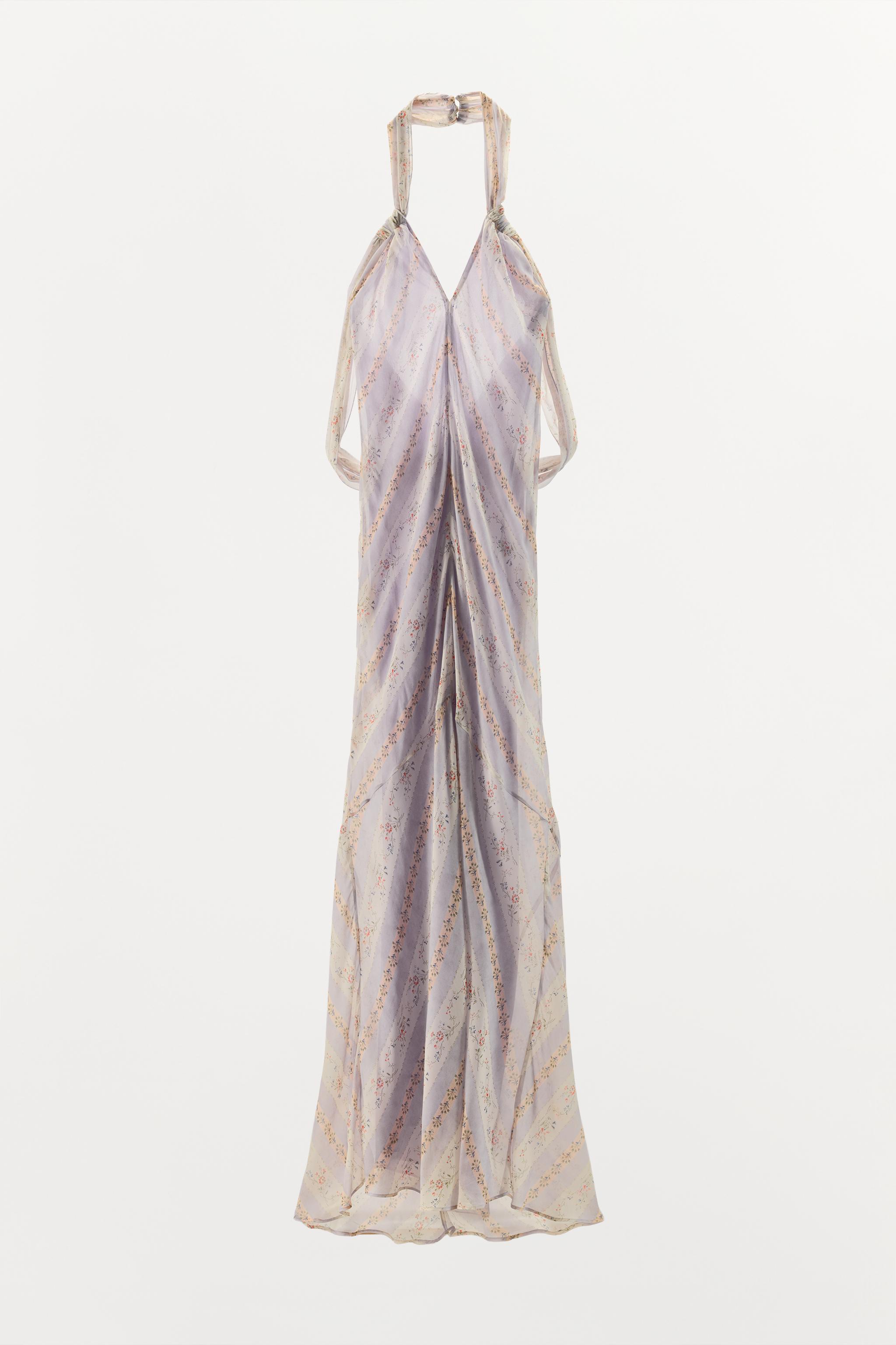 ROBE HALTER À IMPRIMÉ FLEURI